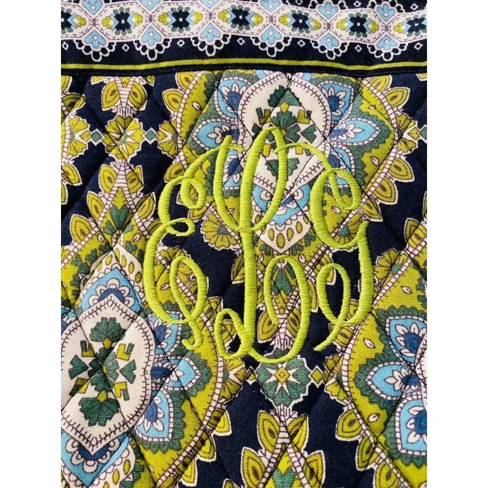Vera Bradley Cambridge Laptop Sleeve Tote Bag Monogrammed Personalized 